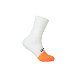 POC Flair Sock Mid Hydrogen White/Zink Orange - 2022