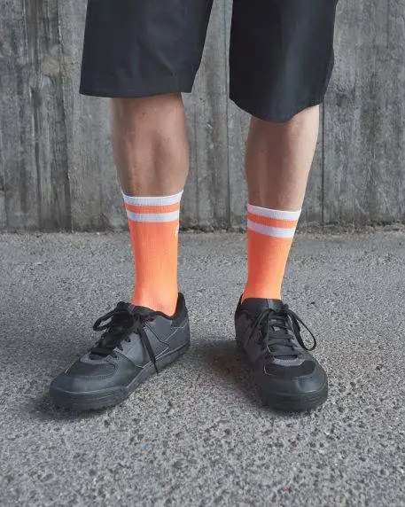 POC Lure MTB Sock Long Zink Orange/Hydrogen White - 2022 - Afbeelding 3