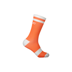 POC Lure MTB Sock Long Zink Orange/Hydrogen White - 2022