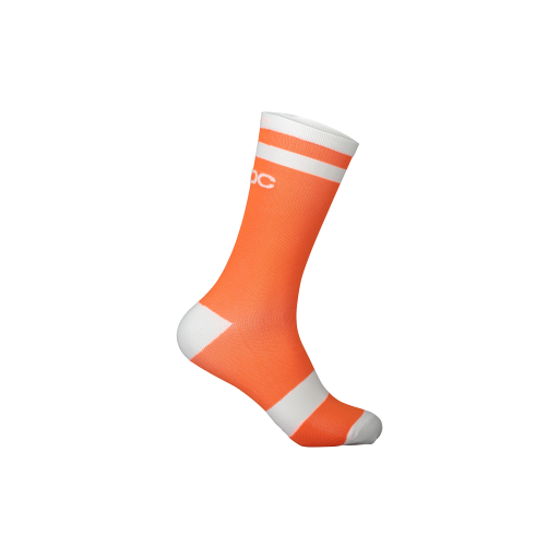 POC Lure MTB Sock Long Zink Orange/Hydrogen White - 2022