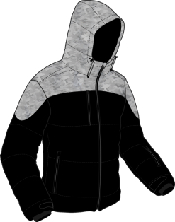 Ski Jacket ENERGIAPURA AXAMS JACKET BLACK/REFLEX CAMOUFLAGE - 2021/22