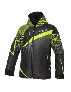 Ski Jacket ENERGIAPURA New Optical Black/Acid Green