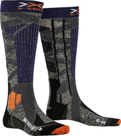 XSocks Ski Socks X-SOCKS Ski Rider 4.0 Stone Grey/Melange Blue - 2022/23