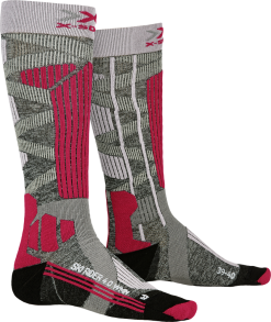 XSocks Ski Socks X-SOCKS Ski Rider 4.0 Women Stone Grey Melange/Pink - 2022/23
