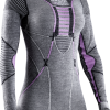 XBIONIC Thermal Underwear X-BIONIC Apani 4.0 Merino Shirt Round Neck LG SL Women Black/Grey/Magnolia - 2022/23