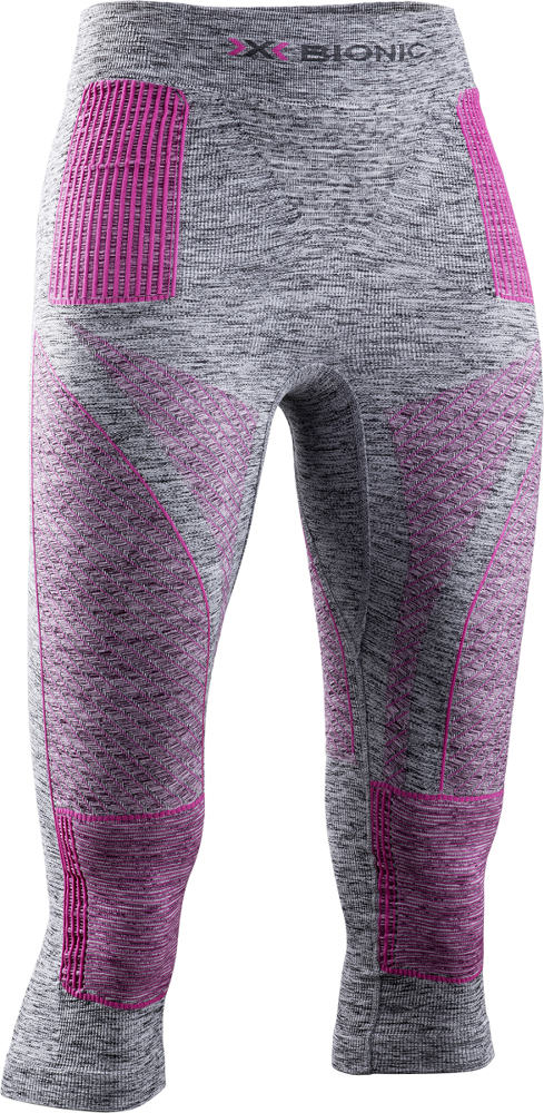 XBIONIC Thermal Underwear X-BIONIC ENERGY ACCUMULATOR 4.0 PANTS 3/4 WOMEN GREY MELANGE/PINK - 2021/22