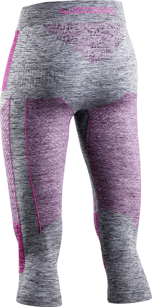 XBIONIC Thermal Underwear X-BIONIC ENERGY ACCUMULATOR 4.0 PANTS 3/4 WOMEN GREY MELANGE/PINK - 2021/22 - Afbeelding 2