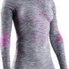XBIONIC Thermal Underwear X-BIONIC ENERGY ACCUMULATOR 4.0 SHIRT ROUND NECK LG SL WOMEN GREY MELANGE/PINK - 2021/22
