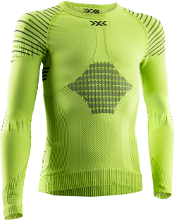 XBIONIC Thermal Underwear X-BIONIC Invent 4.0 Shirt Lg Sl Junior Green Lime/Black - 2021/22