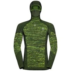 Underwear Shirt ODLO Blackcomb Eco BL Top Facemask LS Lime Green/Space Dye - 2022/23